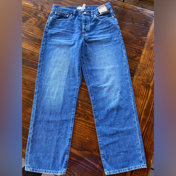 NWT Madewell Low-Slung Straight Jeans Size 28 - Picture 1 of 13